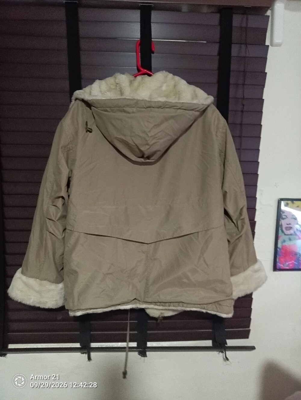 Woolrich Women's Faux-Fur Trim Winter Coat in Beige - Picture 2 of 2